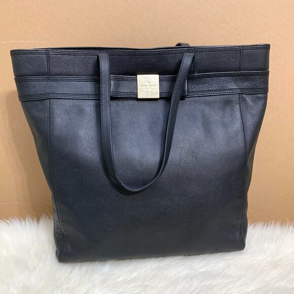 KATE SPADE X-Large Black Leather N/S PRIMROSE HILL "JAMES" Tote - Picture 14 of 15